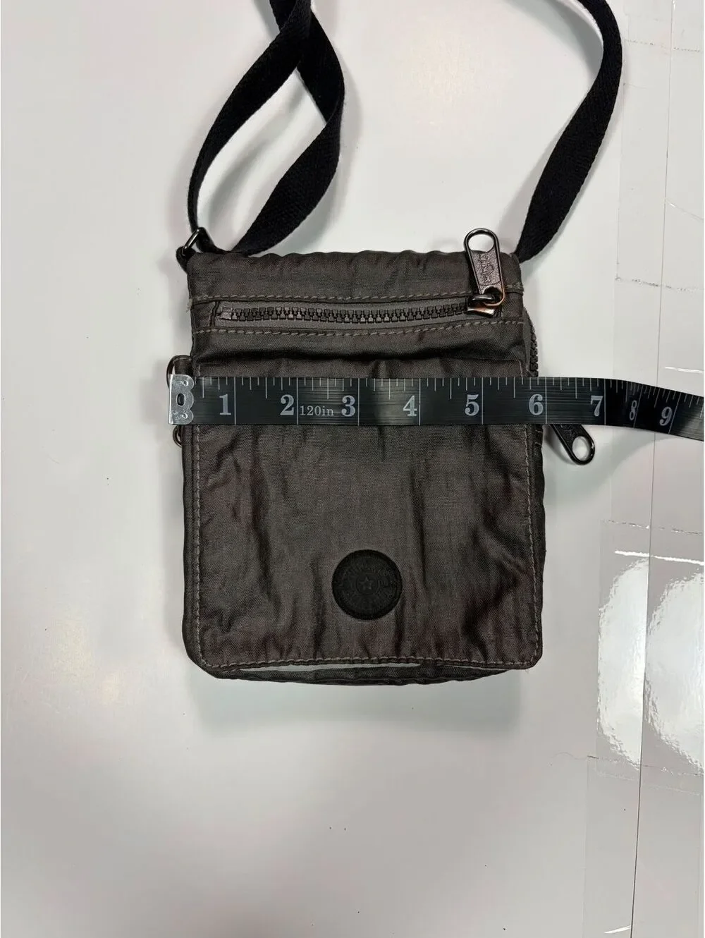 Gorpcore Kipling Eldorado Mini Crossbody Bag Black Gray Nylon Travel Organizer